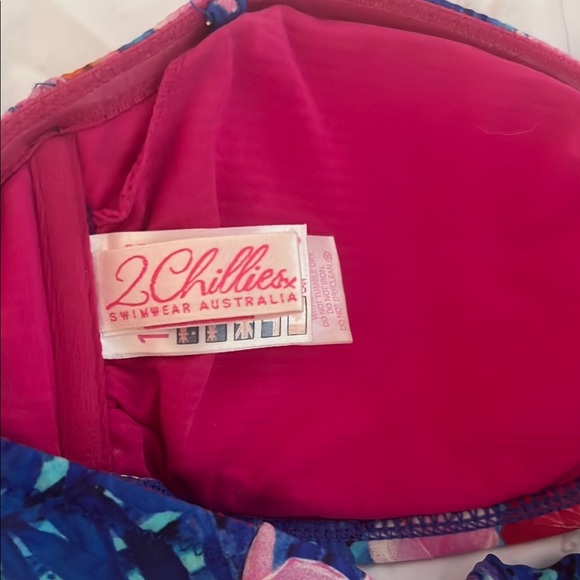 2Chillies Tropical Floral Bikini - Blue and Pink - Picture 5 of 10